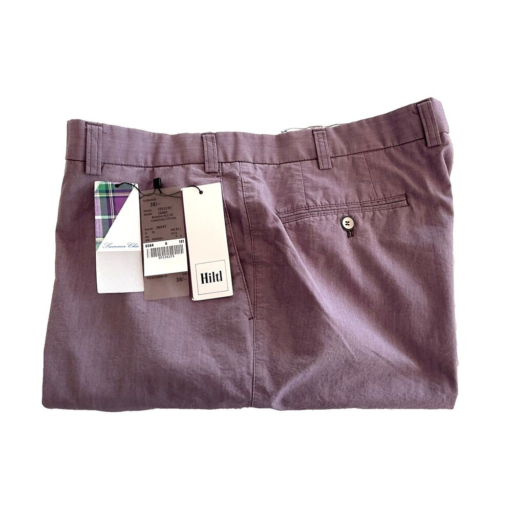 HILTL Taylor Richards & Conger Chino Bermuda Purple Romania K: 36047 Mens 38 NWT
